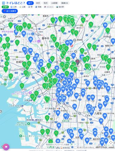 トイレはどこ？ タブレット画面
